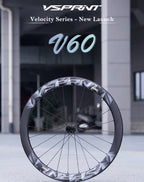 VSPRINT Carbon Wheelset 700C Carbon Road Bike Wheels 60mm Deep Rim 36T Ratchet Hub 21/28mm Width