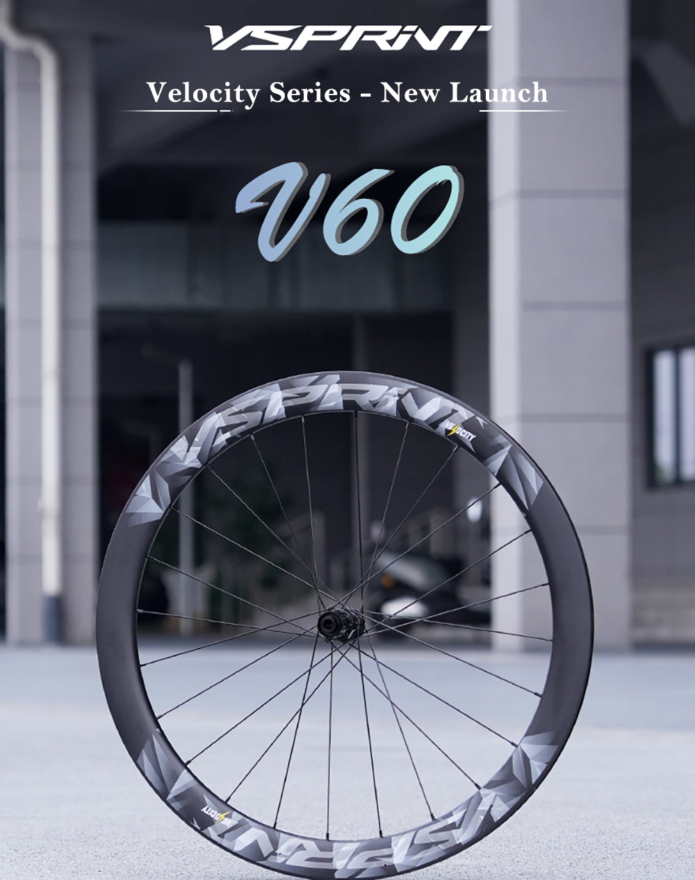 VSPRINT Carbon Wheelset 700C Carbon Road Bike Wheels 60mm Deep Rim 36T Ratchet Hub 21/28mm Width