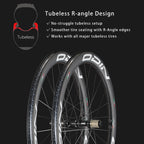 ODIN Carbon Wheelset 50mm 700C Carbon Fiber Road Bike Wheels Disc Brake 1450g Lightweight Tubeless Ready 21/28mm Width 24H Aero Spokes