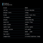 ODIN Carbon Road Wheelset 45mm 60mm Deep Rim Carbon Bike Wheels 1340g Ultra Lightweight Full Carbon Spokes Disc Brake 21/28mm Width Center Lock