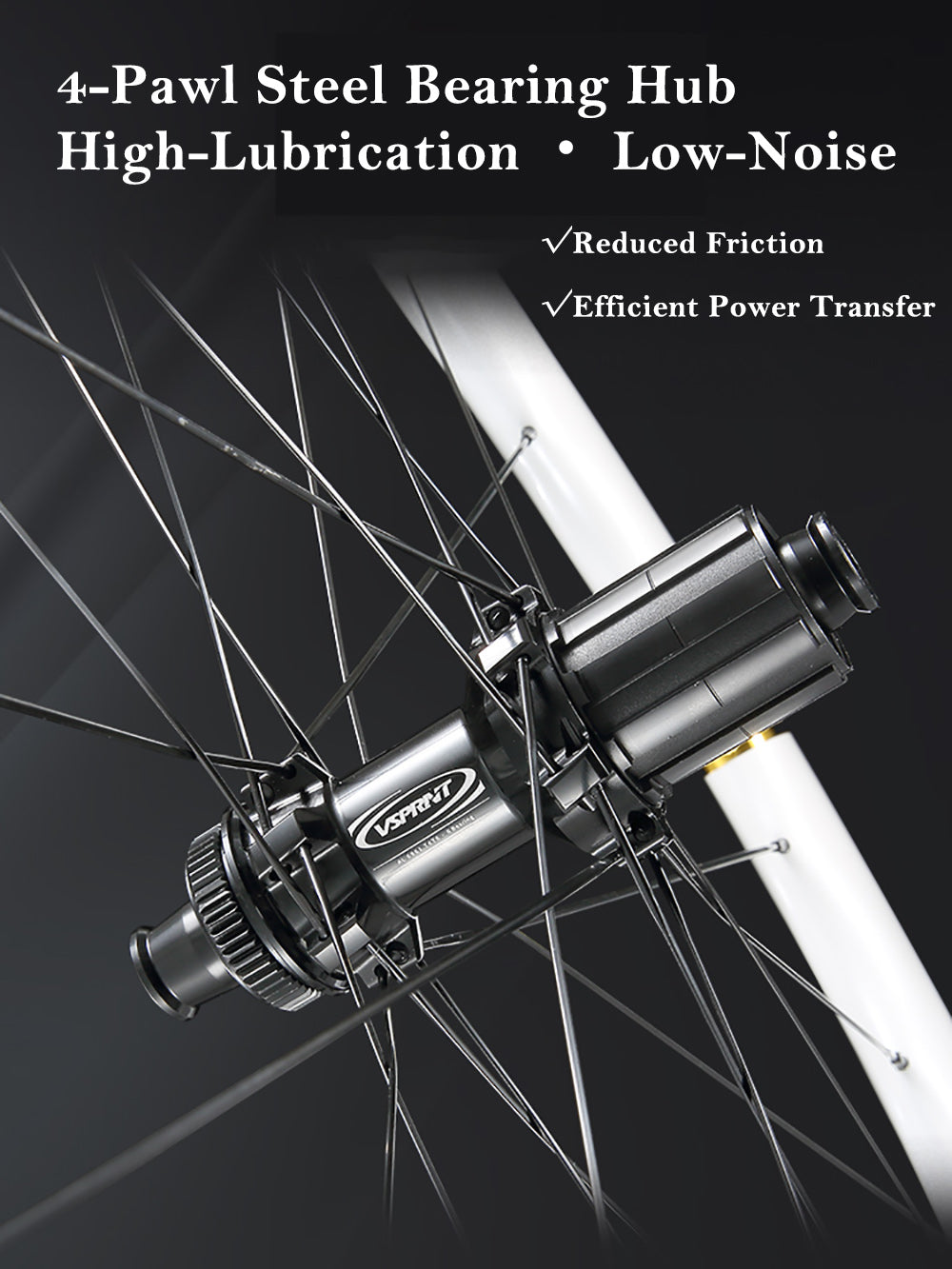 VSPRINT Carbon Fiber Road Bike Wheelset 45/50mm 60/65mm Aero wave carbon wheels 700c Center Lock Disc Brake 21/28mm Width 24H Spokes