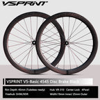VSPRINT Carbon Fiber Road Bike Wheelset Tubeless Ready Cycling Wheels Center Lock Disc Brake 19/25mm Width