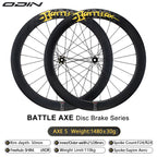 ODIN Carbon Road Bike Wheelset Deep Rim 40mm 50mm 60mm Carbon Wheels 700C 1430g Ultra Lightweight Tubeless Disc Brake 21/28mm Width Center Lock 24H Spokes