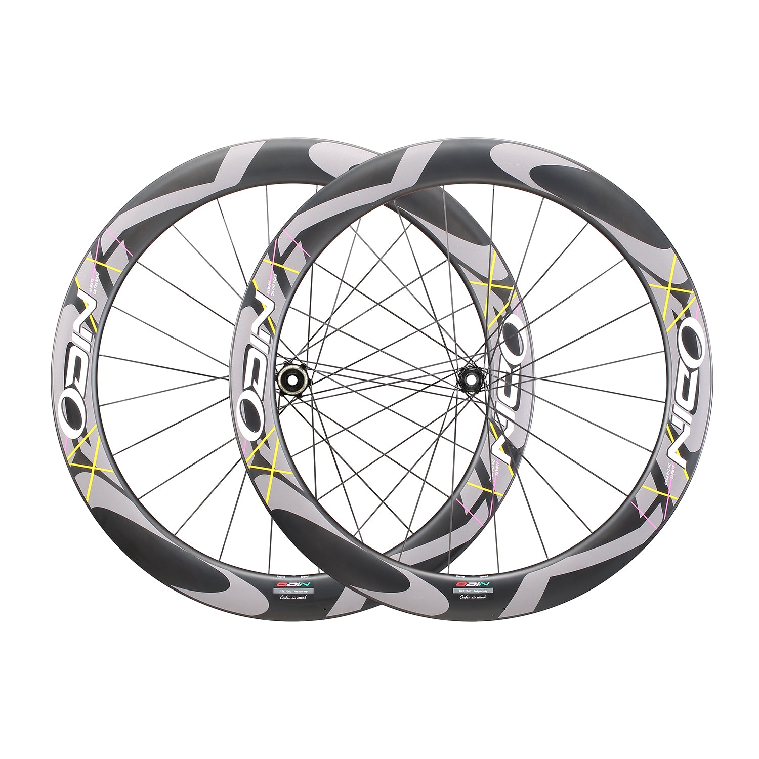 ODIN Carbon Fiber Road Bike Wheels 45mm 60mm Deep Rim T800 Carbon Wheelset 1430g Lightweight 21/28mm Width Disc Brake