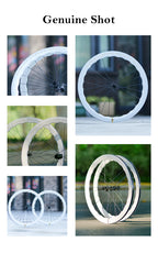 VSPRINT Carbon Fiber Wheelset 45/50mm 60/65mm Aero wave carbon wheels 700c Center Lock Disc Brake 21/28mm Width 24H Spokes