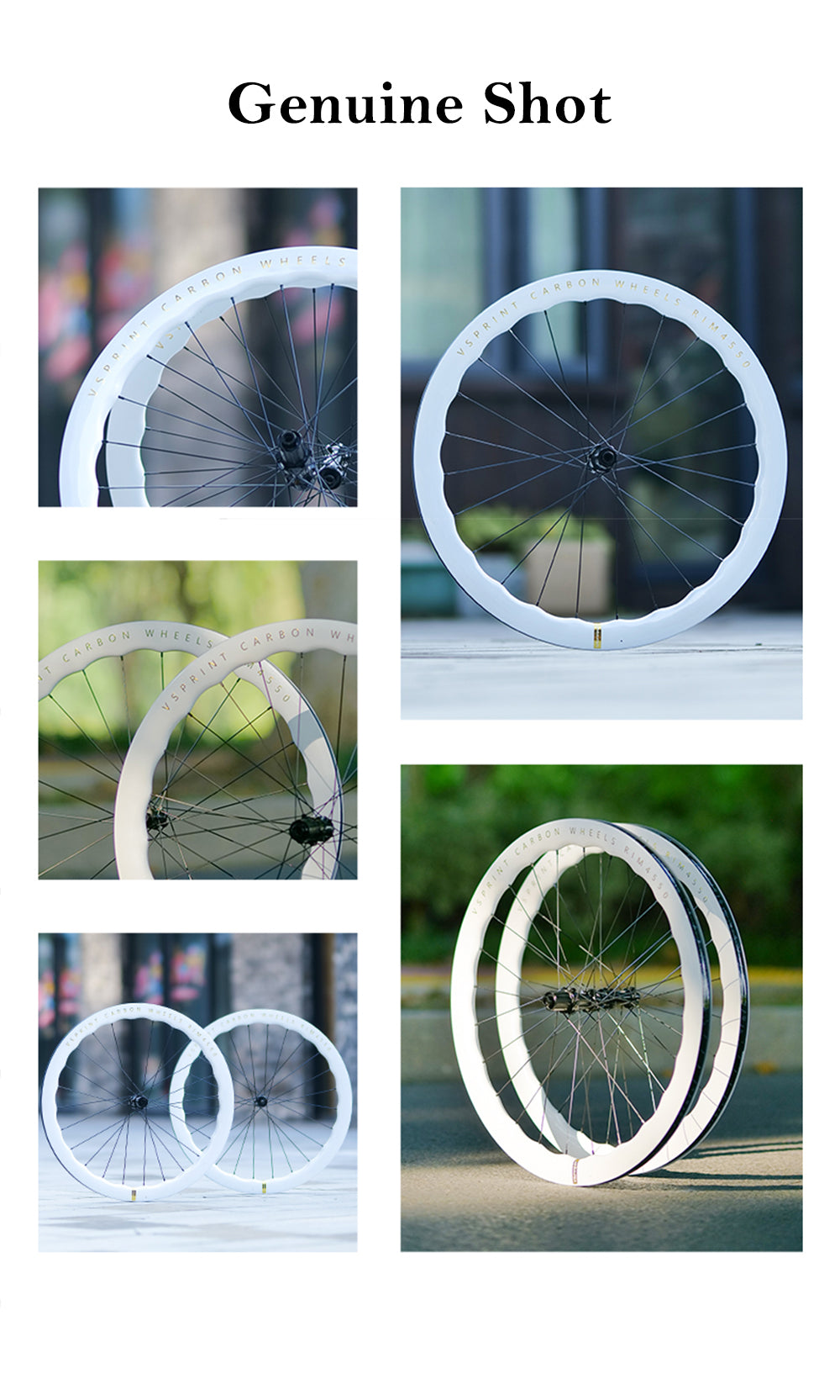 VSPRINT Carbon Fiber Wheelset 45/50mm 60/65mm Aero wave carbon wheels 700c Center Lock Disc Brake 21/28mm Width 24H Spokes