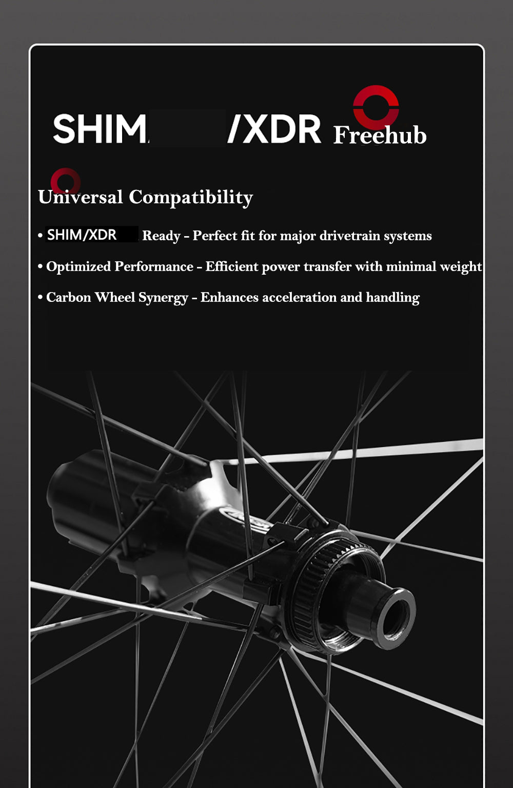 VSPRINT Carbon Fiber Road Bike Wheelset Tubeless Ready Cycling Wheels Center Lock Disc Brake 19/25mm Width