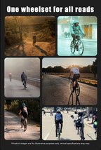 ODIN Carbon Fiber Wheelset 50mm Carbon Road Bicycle Wheels 700C Disc Brake 1450g Lightweight 21/28mm Width Center Lock