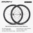 ODIN Carbon Wheelset 50mm 700C Carbon Fiber Road Bike Wheels Disc Brake 1450g Lightweight Tubeless Ready 21/28mm Width 24H Aero Spokes