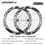 ODIN Carbon Fiber Road Bike Wheels 45mm 60mm Deep Rim T800 Carbon Wheelset 1430g Lightweight 21/28mm Width Disc Brake